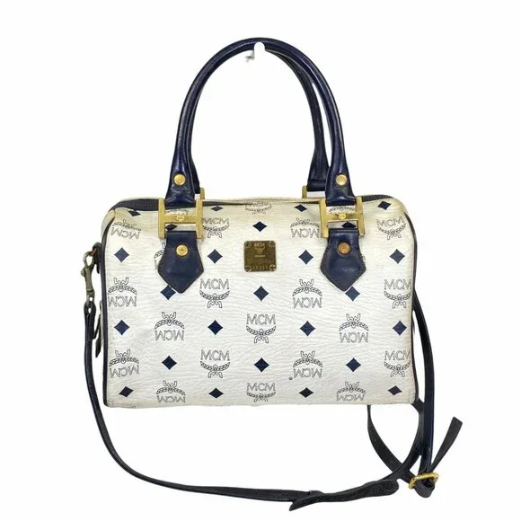 MCM CROSSBODY BAG WHITE PVC 933149 - Picture 1 of 11